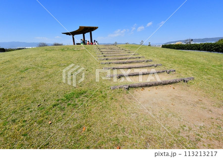 原田下水道処理場の屋上の緑化公園 113213217