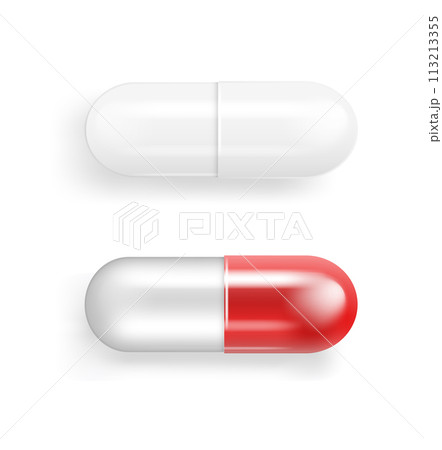 White Template Pills Capsules 113213355
