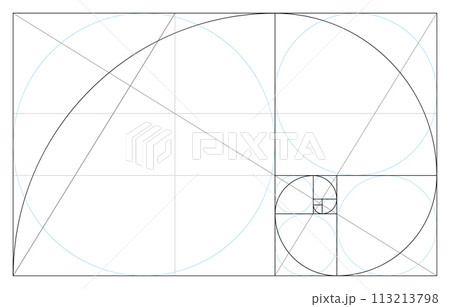 デザインに使われる比率、黄金比 113213798