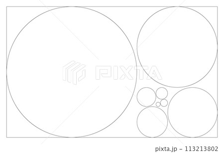 デザインに使われる比率、黄金比 デザインに使われる比率、黄金比 113213802