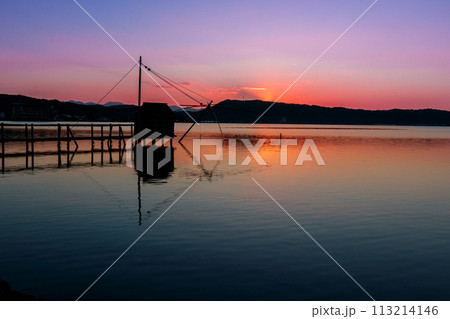 東郷湖の夕暮れ 東郷湖の夕暮れ 113214146