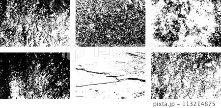Black and white grunge. Distress overlay texture. Abstract surface dust and rough dirty wall background concept. Distress illustration simply place over object to create grunge effect. Vector EPS10. 113214875