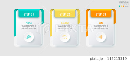 Infographic template business concept with step. 113215319