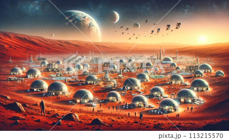 夕焼けに染まる街 夕焼けに染まる街 113215570