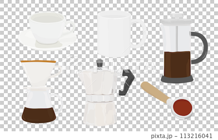 コーヒー器具のイラストセット 113216041