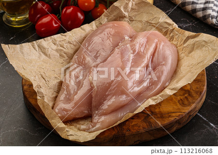 Raw chicken breast fillet for cooking Raw chicken breast fillet for cooking 113216068