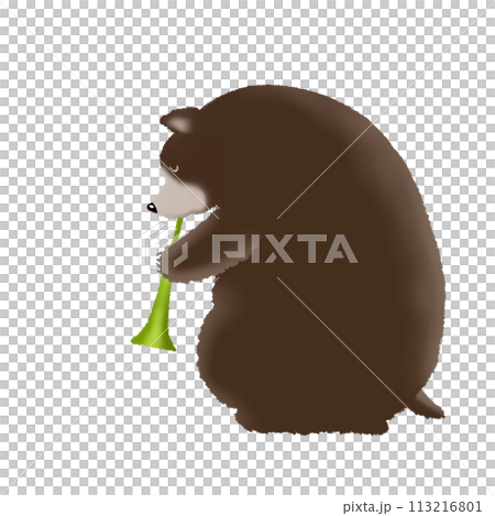 一隻熊吹單簧管的插圖 113216801