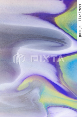 Fluid art texture. Background with abstract mixing paint. Liquid acrylic picture flows and splashes. 113217094