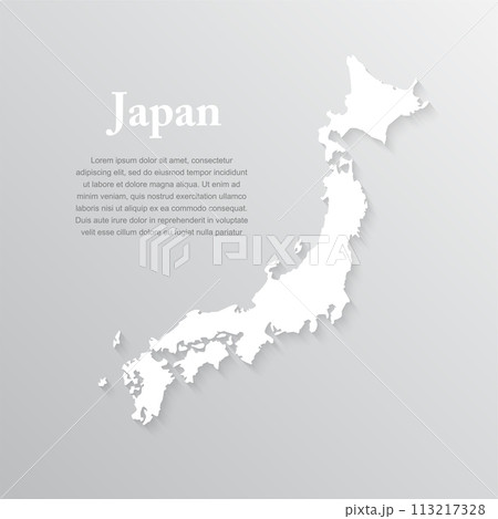 Minimal white map Japan, template Asia country Minimal white map Japan, template Asia country 113217328