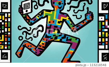 人間版QRコード（QRコードみたいに平板な人）：デジタル思考人間