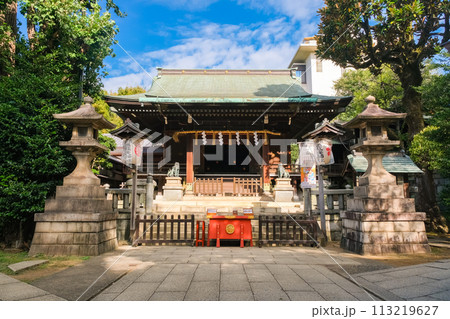 東京都台東区 上野公園、條天神社 拝殿 113219627