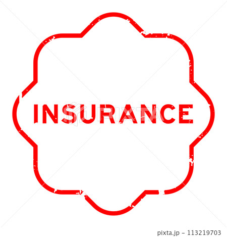 Grunge red insurance word rubber seal stamp on white background Grunge red insurance word rubber seal stamp on white background 113219703