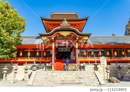 京都府八幡市八幡高坊の石清水八幡宮 楼門(国宝) 京都府八幡市八幡高坊の石清水八幡宮 楼門(国宝) 113219905