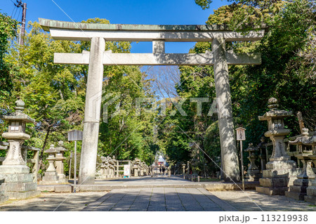 京都府八幡市八幡高坊の石清水八幡宮　三ノ鳥居 113219938