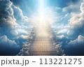Stairs and sky. Concept Religion and Heaven 113221275