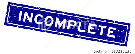 Grunge blue incomplete word square rubber seal stamp on white background 113222136