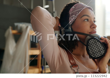 Preparing for cafe interior renovation 113222942