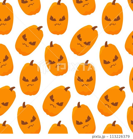 pumpkin scary halloween autumn pattern textile i pumpkin scary halloween autumn pattern textile i 113226379