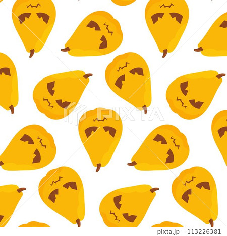 pumpkin scary halloween autumn pattern textile i 113226381