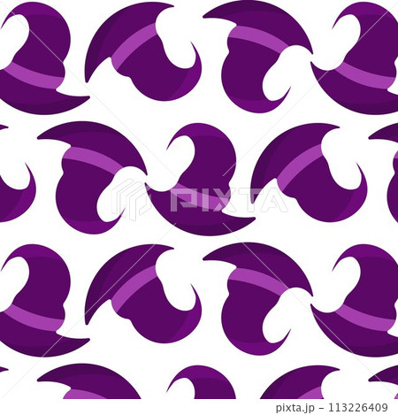 hat wizard witch halloween colored pattern textile 113226409