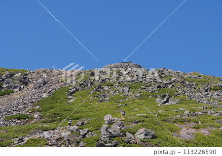 白山 高天ヶ原から見る御前峰 白山 高天ヶ原から見る御前峰 113226590