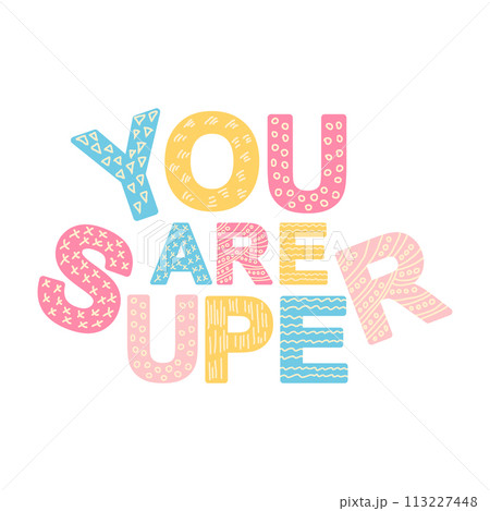 Cute face of an animal with lettering. Childish print for nursery in a Scandinavian style. baby posters, cards, clothes Cute face of an animal with lettering. Childish print for nursery in a Scandinavian style. baby posters, cards, clothes 113227448