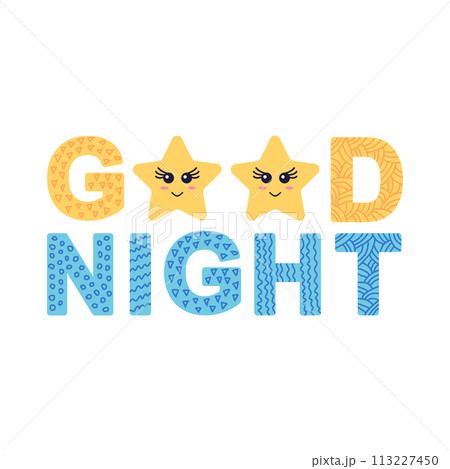 Cute face of an animal with lettering. Childish print for nursery in a Scandinavian style. baby posters, cards, clothes Cute face of an animal with lettering. Childish print for nursery in a Scandinavian style. baby posters, cards, clothes 113227450