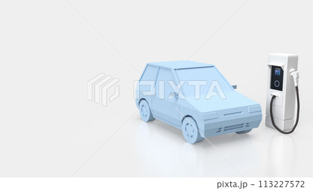 The Ev station for electric car concept 3d rendering 113227572