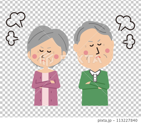 ポップな家族　シニアの夫婦　熟年離婚　喧嘩 113227840