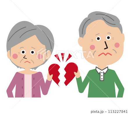 ポップな家族　シニアの夫婦　熟年離婚　性格の不一致 113227841