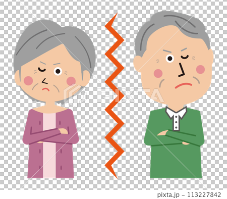 ポップな家族　シニアの夫婦　熟年離婚　　離婚原因　不満 113227842