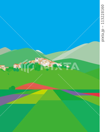 カステッルッチョ・ディ・ノルチャ castelluccio di norcia ウンブリア 夏景色 カステッルッチョ・ディ・ノルチャ castelluccio di norcia ウンブリア 夏景色 113228160