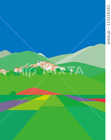 カステッルッチョ・ディ・ノルチャ castelluccio di norcia ウンブリア 夏景色 カステッルッチョ・ディ・ノルチャ castelluccio di norcia ウンブリア 夏景色 113228161