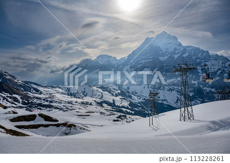 Wetterhorn and Mattenberg in spring 113228261