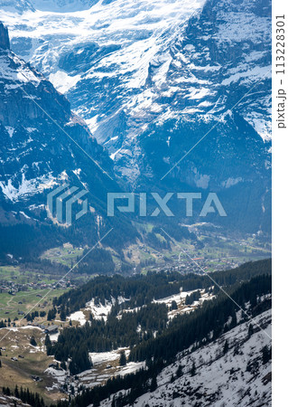 View of Lauterbrunnen in Swiss Alps 113228301