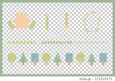 植物插畫素材集 植物插畫素材集 113228373