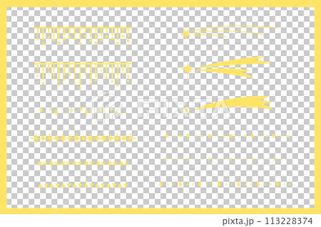 Sparkling illustration material set Sparkling illustration material set 113228374