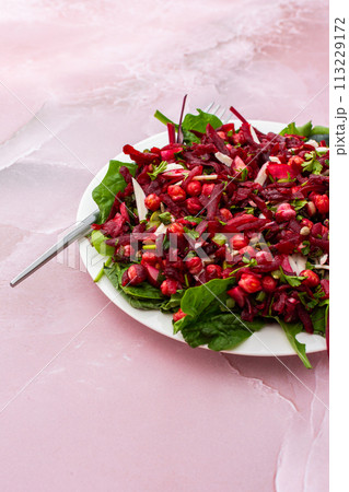 Baked chickpeas and beetroot salad Baked chickpeas and beetroot salad 113229172