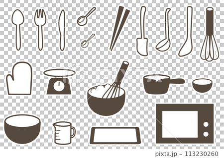 Simple kitchen tools for baking 113230260