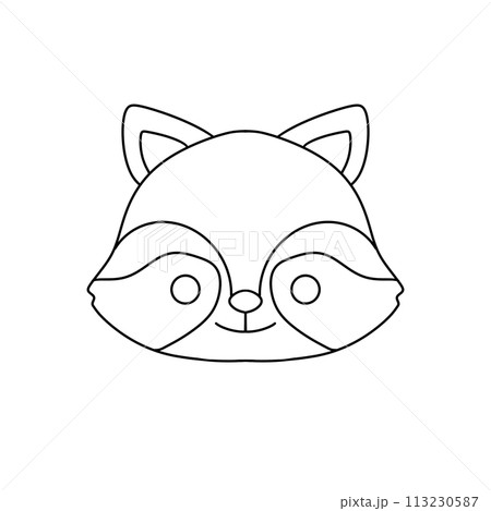A raccoon with a smile on its face A raccoon with a smile on its face 113230587