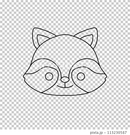 A raccoon with a smile on its face A raccoon with a smile on its face 113230587