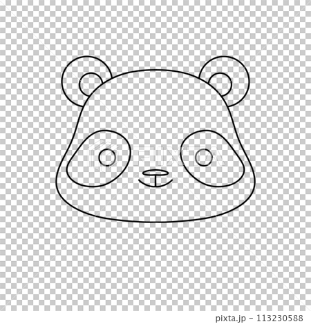 A panda bear with a smiling face 113230588