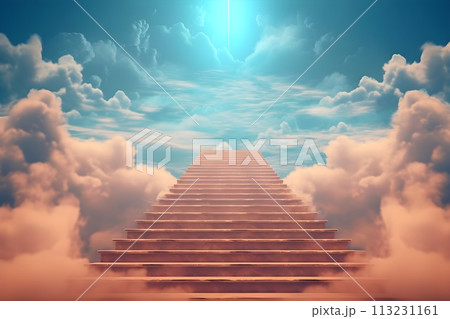 天国への階段1　AI生成画像 113231161
