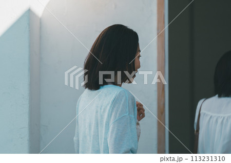 a forty-something woman a forty-something woman 113231310
