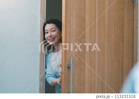 a forty-something woman a forty-something woman 113231328