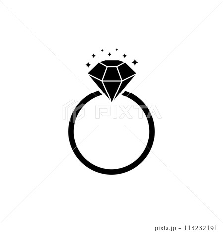 Diamond engagement ring icon . Ring with gemstone. Ring Diamond Engagement. Wedding ring with diamond icon isolated vector illustration Diamond engagement ring icon . Ring with gemstone. Ring Diamond Engagement. Wedding ring with diamond icon isolated vector illustration 113232191