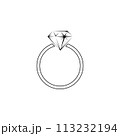 Diamond engagement ring icon . Ring with gemstone. Ring Diamond Engagement. Wedding ring with diamond icon isolated vector illustration 113232194