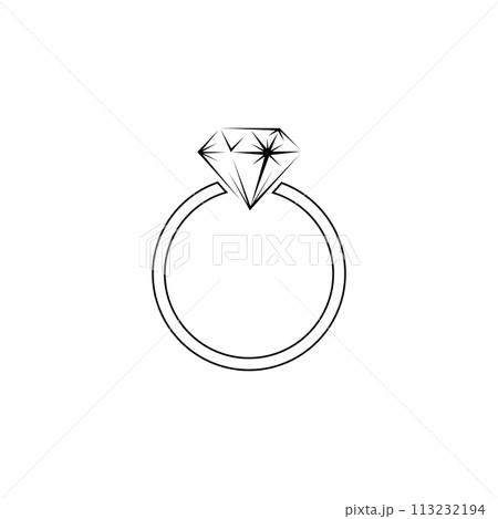 Diamond engagement ring icon . Ring with gemstone. Ring Diamond Engagement. Wedding ring with diamond icon isolated vector illustration Diamond engagement ring icon . Ring with gemstone. Ring Diamond Engagement. Wedding ring with diamond icon isolated vector illustration 113232194