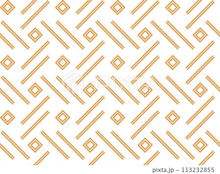 Abstract geometric pattern. A seamless vector background. White and gold ornament. Graphic modern pattern. Simple lattice graphic design 113232855