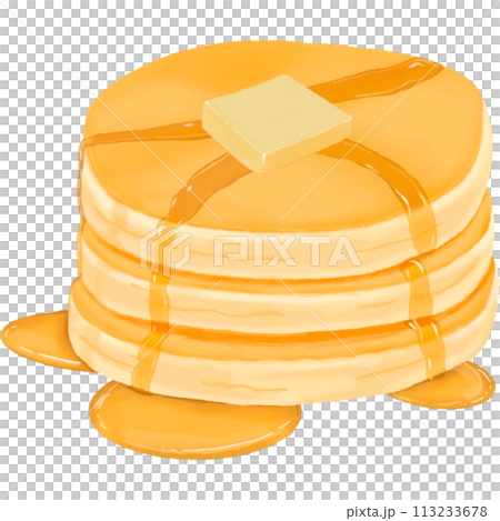 Cute honey butter pancake cartoon food dessert breakfast sweet flapjack bread morning meal delicious Cute honey butter pancake cartoon food dessert breakfast sweet flapjack bread morning meal delicious 113233678